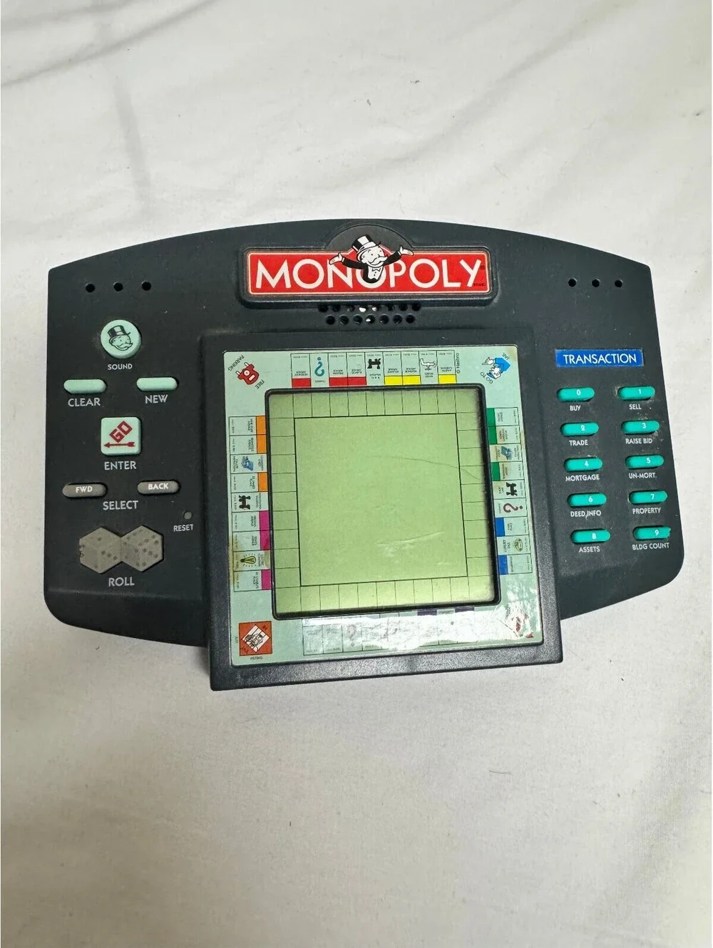 Vtg 1997 Hasbro Monopoly Electronic Handheld Talking Travel LCD Game WORKING